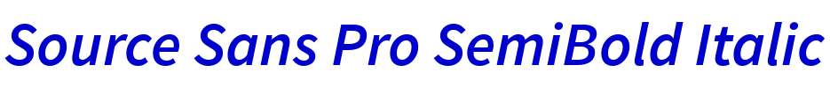 Source Sans Pro SemiBold Italic fonte